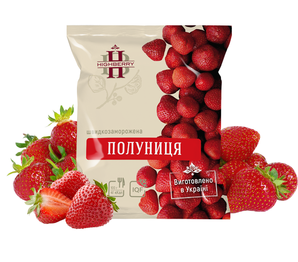 Заморожена Полуниця ТМ Хайберрі, TM HIGHBERRY, заморожена полуниця від ТМ HIGHBERRY, купити заморожену полуницю ТМ HIGHBERRY, ТОВ Хайберрі, хайберри, хайбері, полуниця, замороженная клубника TM HIGHBERRY